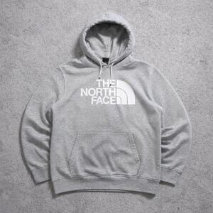 The North Face Hoodie Mens Large Heather Gray Pullover Sweatshirt Outdoor Casual